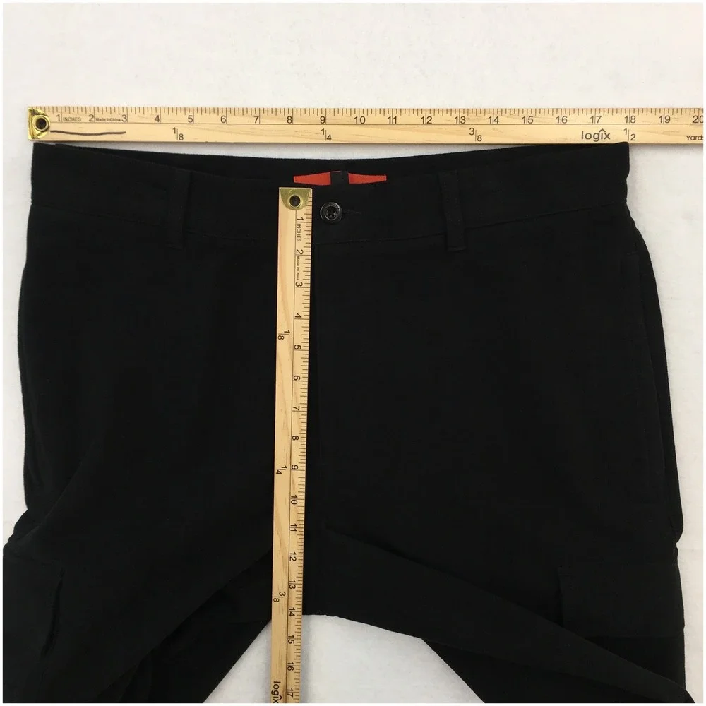 VINTAGE Banana Republic Mens Black Cotton‎ Utility Cargo Pants 35x32 Straight